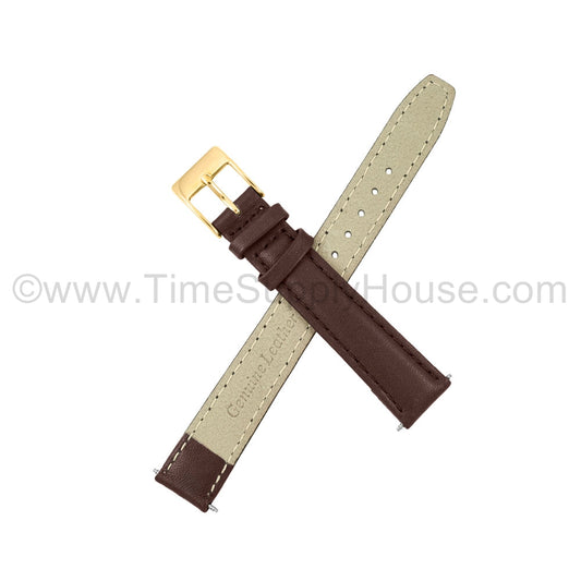 LB7 calf Stitch BROWN GOLD BUCKLE 12mm-18mm