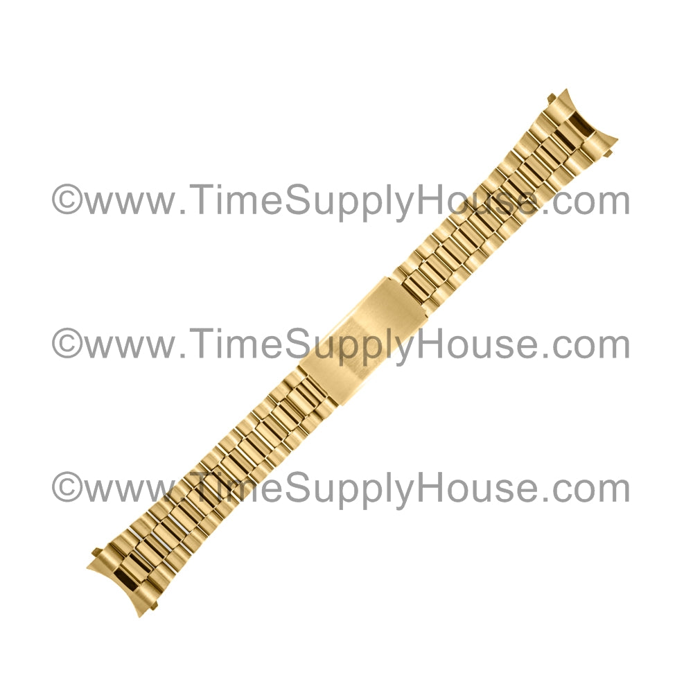 MEN's CURVE End Gold Tone Bracelet