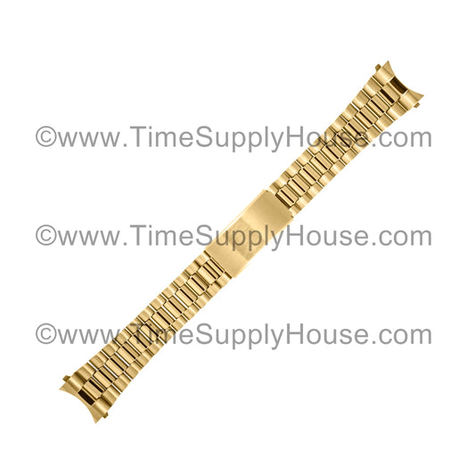 MEN's CURVE End Gold Tone Bracelet