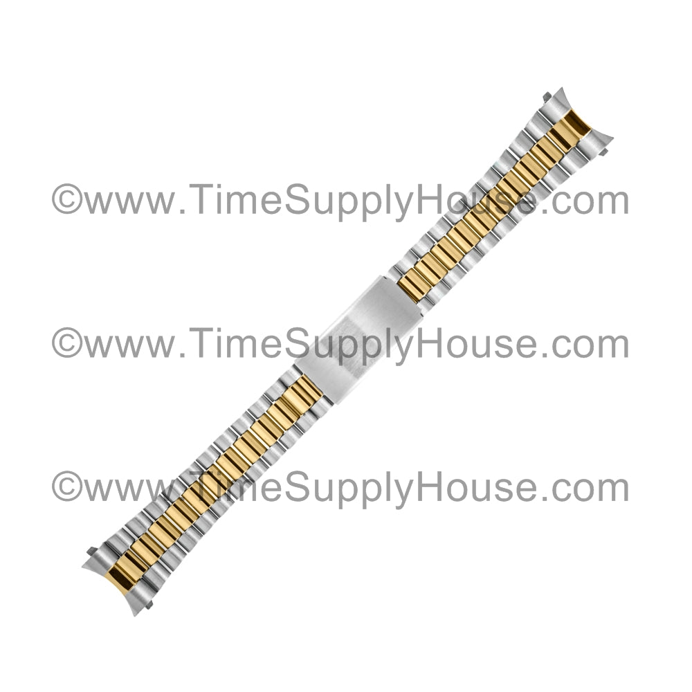MEN's CURVE End Two Tone Bracelet