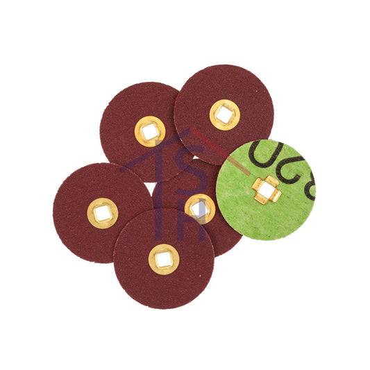 Moore's Adalox Sanding Discs, Aluminum Oxide, Brass Center - Fine - 7/8" Diameter, Box of 50