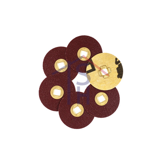 Moore's Adalox Sanding Discs, Aluminum Oxide, Brass Center - Medium - 3/4" Diameter, Box of 50
