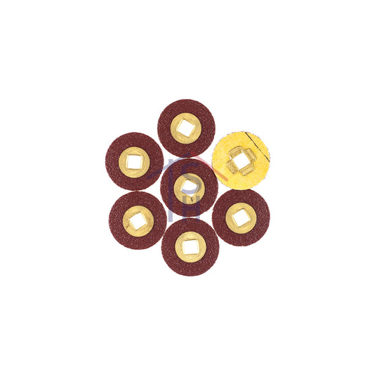 Moore's Adalox Sanding Discs, Aluminum Oxide, Brass Center - Medium - 1/2" Diameter, Box of 50