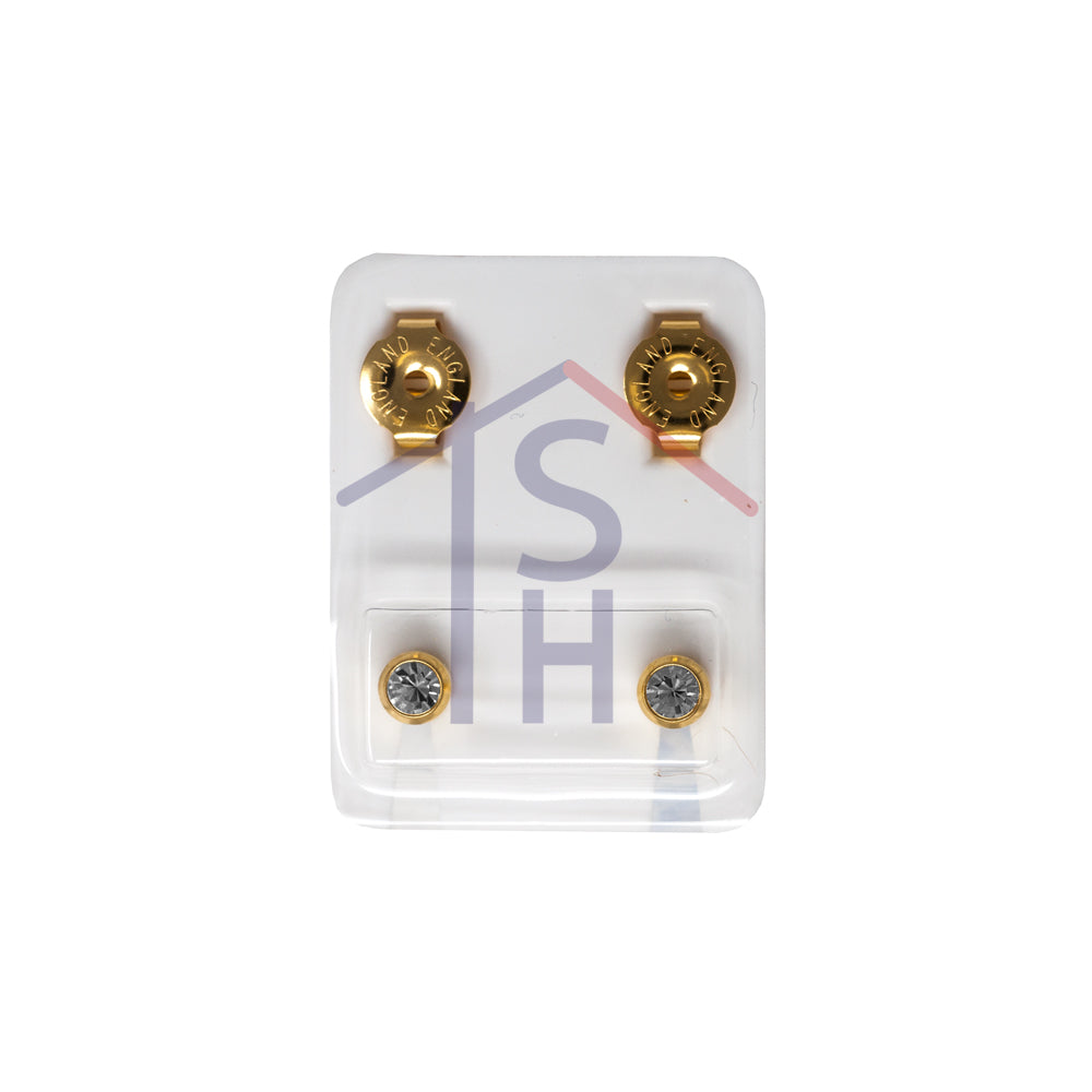 April Stone -Regular Size - Yellow Studs for Ear Piercing by Caflon®