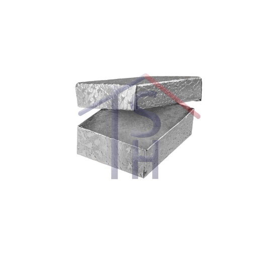 Silver Textured Paper Jewelry Box #S11