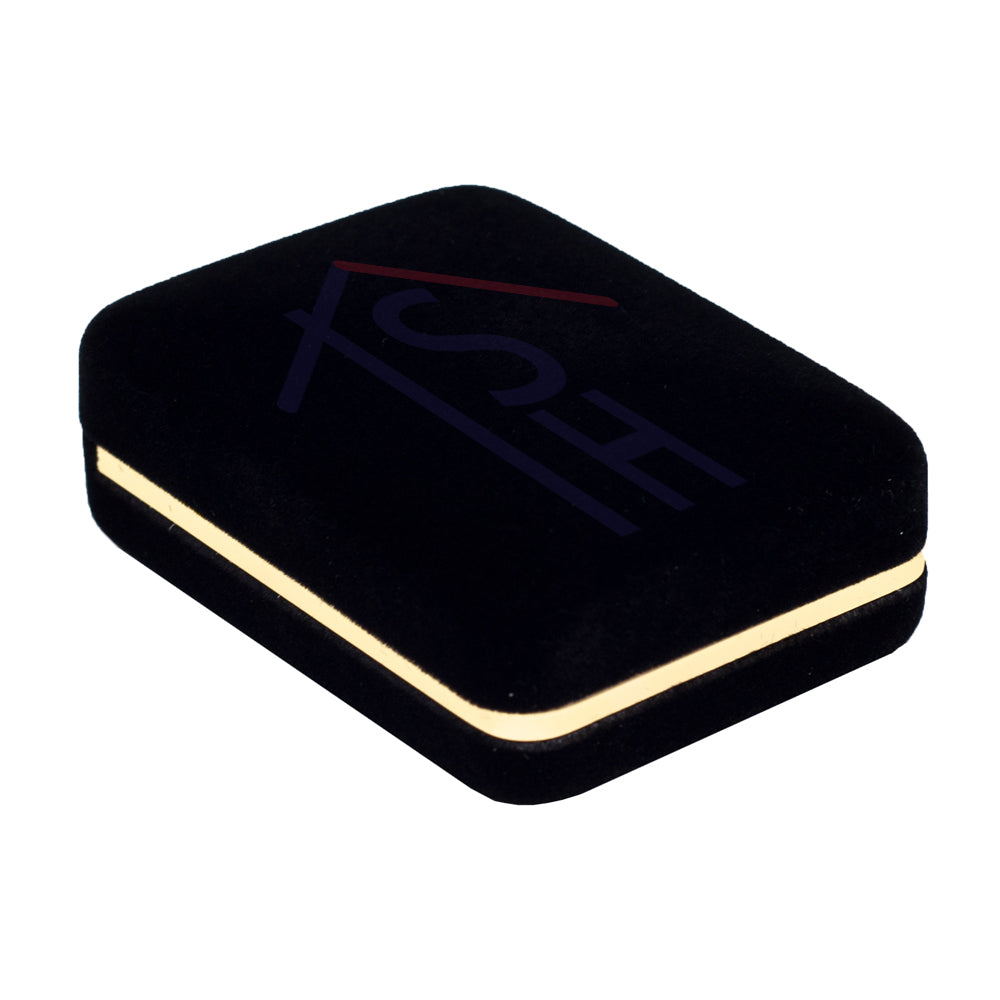 Velvet Pendant/Earring Box with Gold Trim – SE4