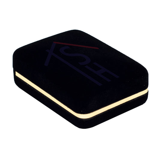 Velvet Pendant/Earring Box with Gold Trim – SE4