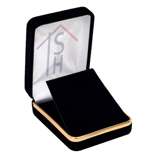 Velvet Pendant Box with Gold Trim – SP10