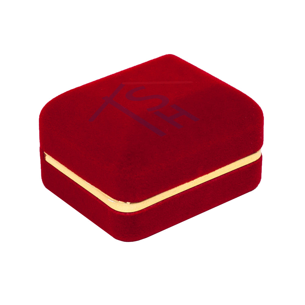 Velvet Ring Set Box with Gold Trim – SR5