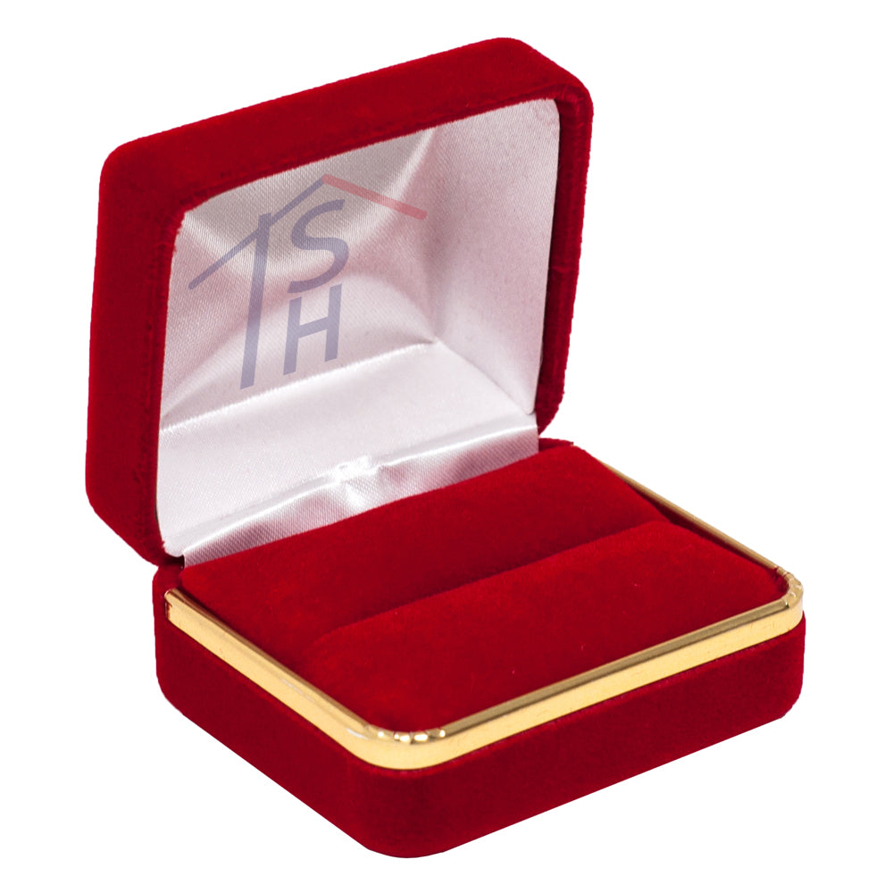 Velvet Ring Set Box with Gold Trim – SR5