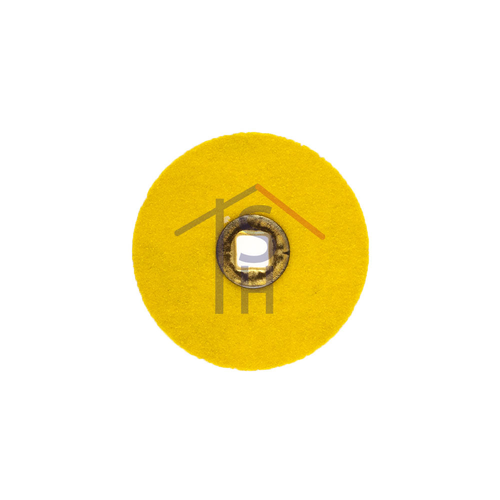 Yellow Sanding Discs - Medium Grit - 7/8" - Brass Center