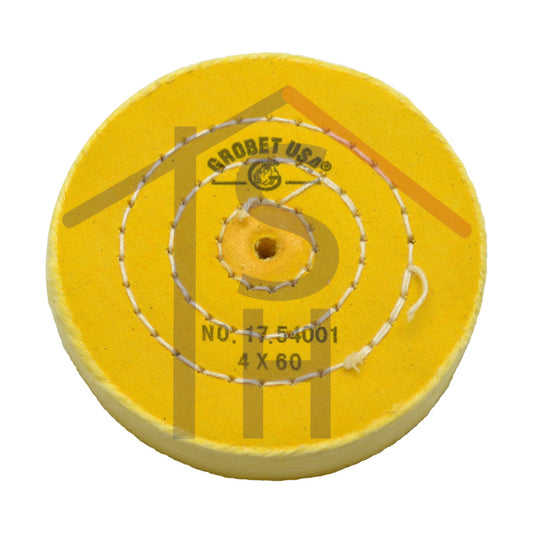 Yellow Chemkote Buff - 4" x 60 Ply - Shellac Center