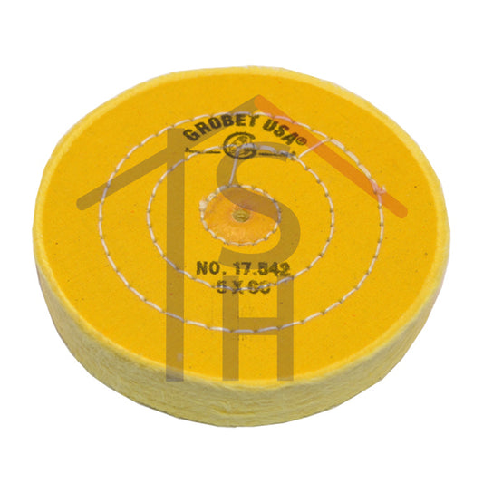 Yellow Chemkote Buff - 5" x 60 Ply - Shellac Center