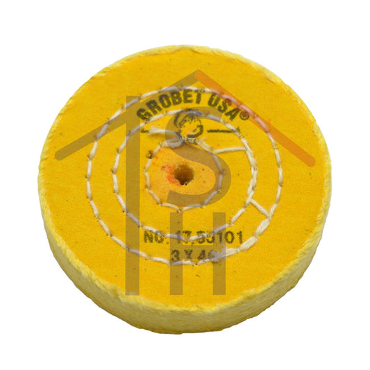 Yellow Chemkote Buff - 3" x 40 Ply - Shellac Center