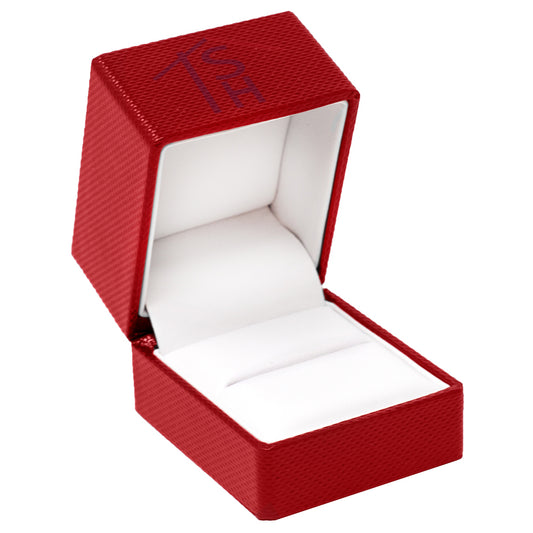Premium Ribbon Ring Box - JFR3 - Red