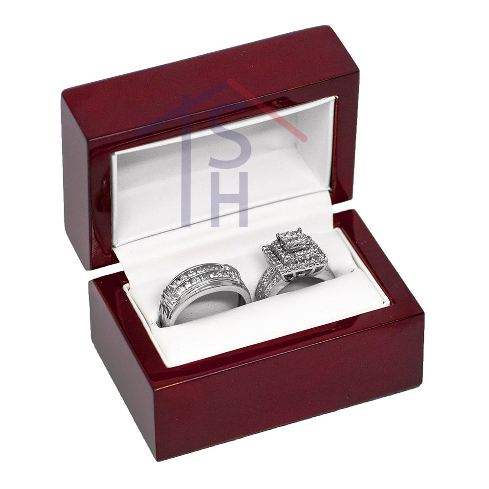 WR5 Rosewood Double Ring Box